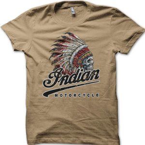 Indian Custom Motorcycle Racer Tshirt